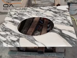 black and white marble countertops