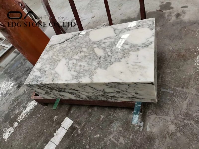 grey and white marble kitchen