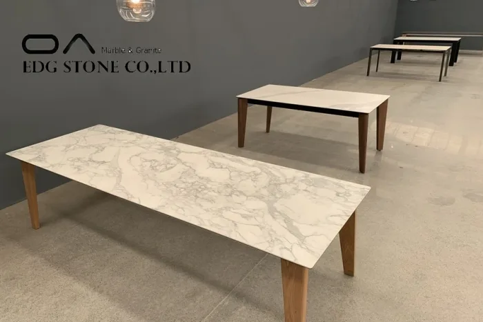 Sintered stone outdoor table