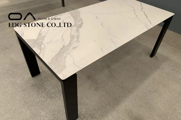 Sintered stone round dining table
