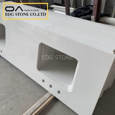 pure white quartz vanity tops