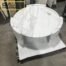 what does calacatta thick table top white marble look like