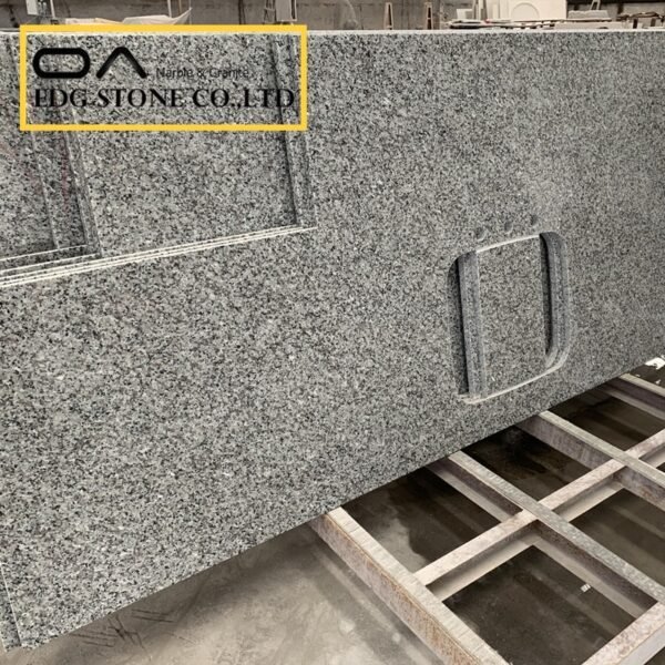 G439 Big White Flower Grey Granite countertop